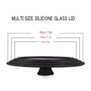 28-30-32cm Frying Pan with Lid Multifunctional Glass Lid Wok Pan Lids Covers Glass Round Pan Lid Silicone Glass Pan Covers