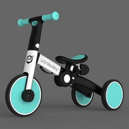 Uonibaby 4  into 1 Children Bicycle Tricycle Two Wheel Bike Baby Balance Bike Kids Scooter Baby Stroller for 1-6 Years Old