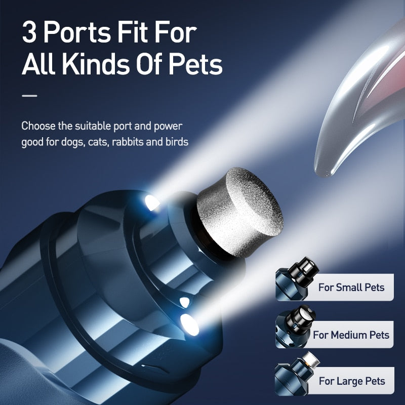 Cortaúñas eléctrico para perros ROJECO N30, amoladora de uñas para perros, cortaúñas recargable para mascotas, suministros para cortador de garra de gato y Animal