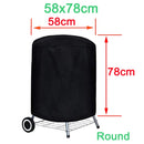 BBQ Cover Outdoor Dust Waterproof Weber Heavy Duty Grill Cover Rain Protective outdoor Barbecue cover round bbq grill black