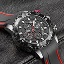 Watches Mens 2022 LIGE Top Brand Waterproof Clock Male Silicone Strap Sport Quartz Watch For Men Big Dial Chronograph Wristwatch