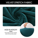 Funda para silla con respaldo de ala Fundas elásticas de terciopelo Spandex para sillas de oficina Conjunto elegante de 2 piezas con banda elástica