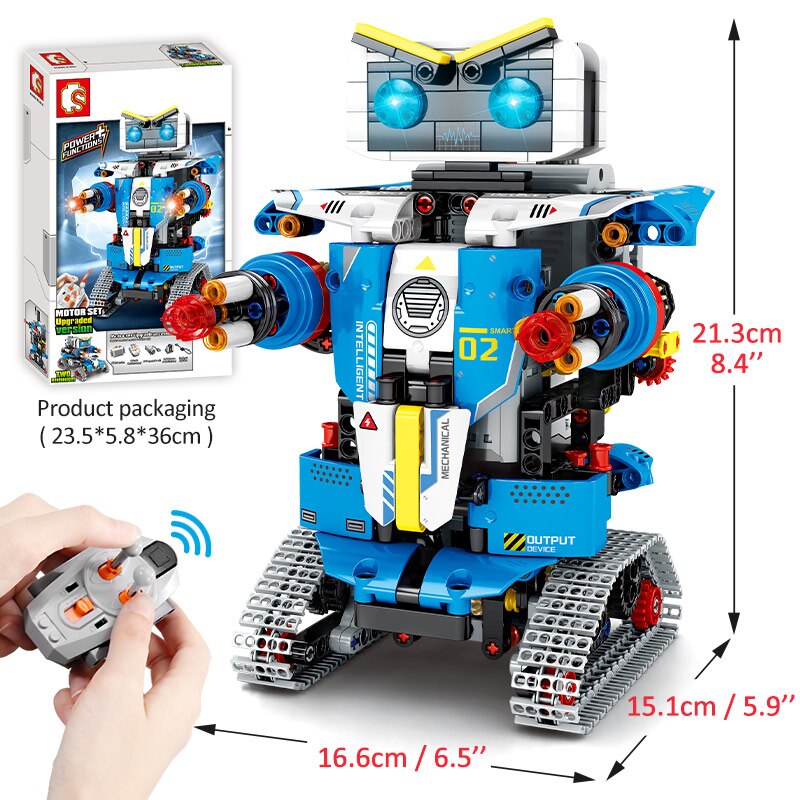 City Technical RC Robot Transformation Racing Car Building Blocks Remote Control Robot Weapon Bricks Toys For Children