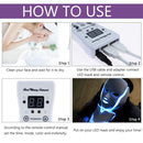 7 Colors Light LED Facial Mask with Neck Face Care Treatment Beauty Anti Acne Therapy Face Whitening Skin Rejuvenation Machine
