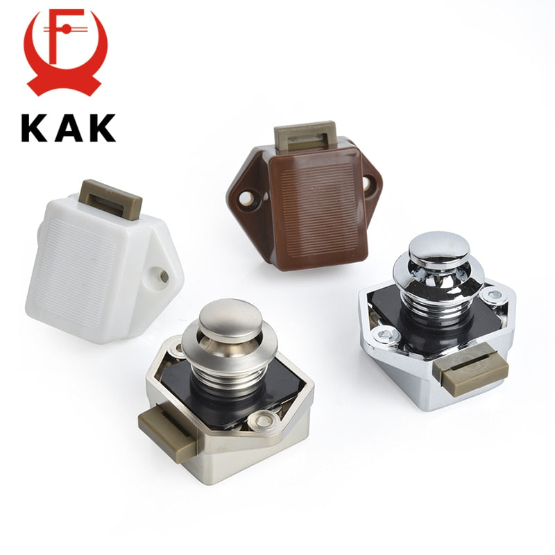 KAK 10 Uds Camper Car Push Lock RV Caravan Boat Motor Home Gabinete Cajón Pestillo Botón Cerraduras Muebles Cerradura de puerta Hardware