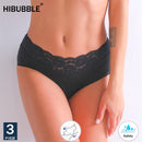 VIP Four Layers of Leak-proof Black Menstrual Underwear Women Lace Rose embroidery Breathable Physiological Period Panties