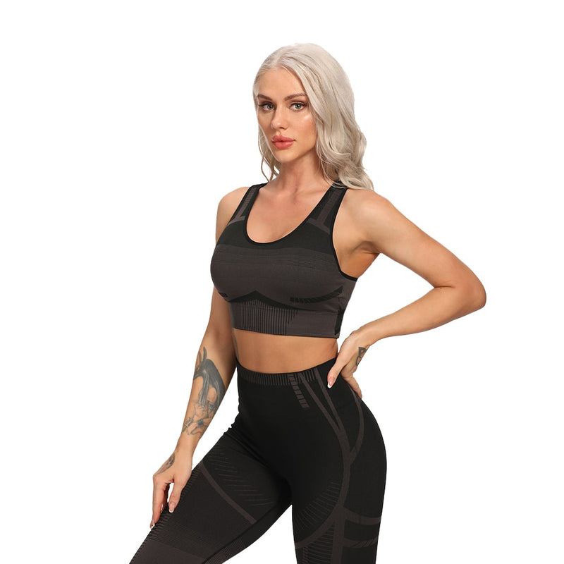 2 Piece Sports Sets workout yoga set Women&