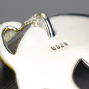 Lotus Fun Real 925 Sterling Silver Handmade Fine Jewelry Lovely Scared Cat Design Pendant without Necklace For Women Cute Gift