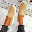Damen Turnschuhe Einfarbige Flache Plattform Leichte Damenschuhe Komfort Slip On Flache Tennisschuhe Damen Loafers Mujer Zapatos