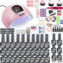 Manicure Set With UV Led Nail Lamp 120W/54W Nail Set 30/20 Colors Gel Nail Polish Kit Sets Tools Set With Nail Drill Machine