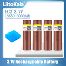 1-10pcs LiitoKala 100% New HG2+Box 18650 3000mAh Rechargeable battery 18650HG2 3.6V discharge 20A Max 35A Power batteries