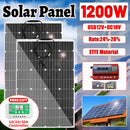 600w 1200w ETFE Solar Panel 12v Photovoltaic Home System Inverter Complete Kit Solar Cell Battery Charger For Car Boat Camping