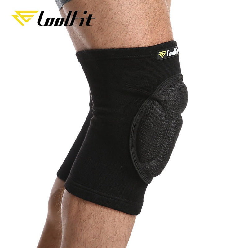 CoolFit 1 Pair Thickening Football Volleyball Extreme Sports Knee Pads Brace Support Protect Cycling Knee Protector Kneepad