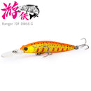 TSURINOYA Minnow flotante DW68 70F señuelo de pesca 70mm 5,2g Ranger profesión señuelo duro Jerkbait Crankbaits Swimbait Wobblers cebo