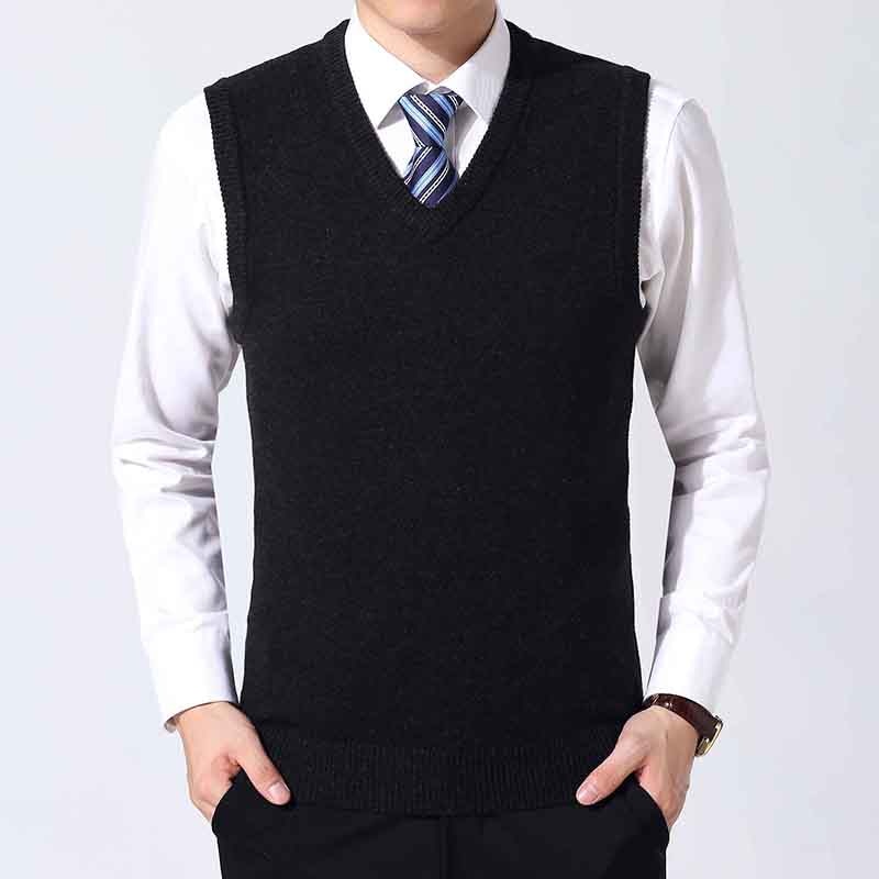 2022 High Quality New Autum Winter Fashion Brand Knit Sleeveless Vest Pullover Mens Casual Sweaters Designer Woolen Mans Clothes