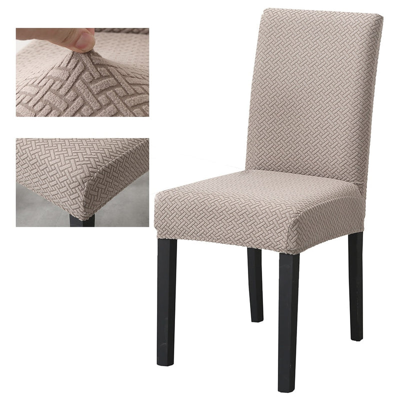 1/2/4/6pcs Dining Chair Cover Jacquard Spandex Slipcover Protector Case Stretch for Kitchen Chair Seat Hotel Banquet Elastic
