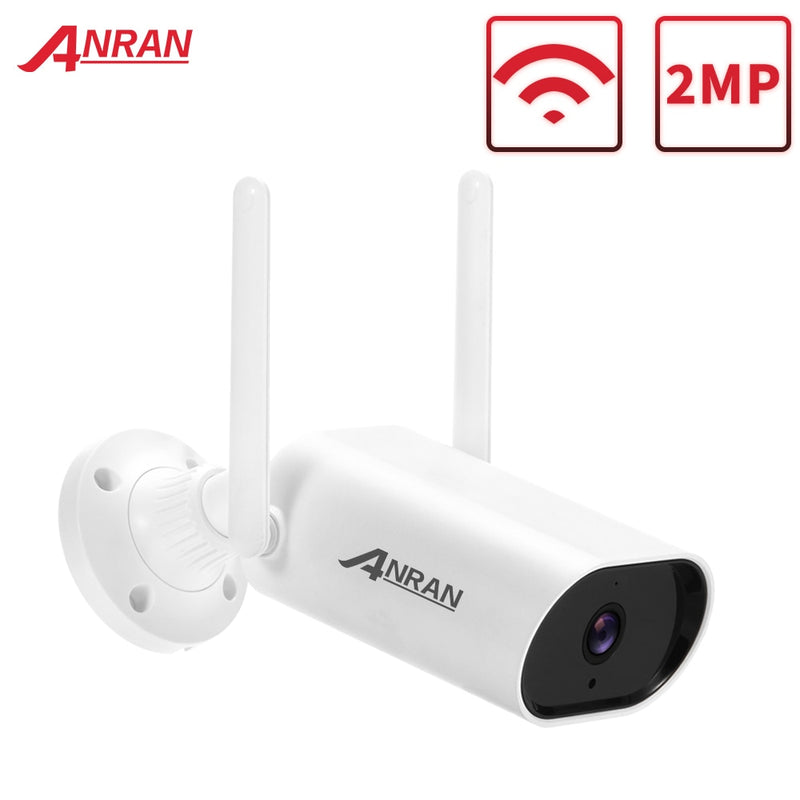 ANRAN Drahtlose Kamera IP-Überwachungskamera Zwei-Wege-Audio-IR-Nachtsicht-Bullet-Kamera Wifi-Außenkamera