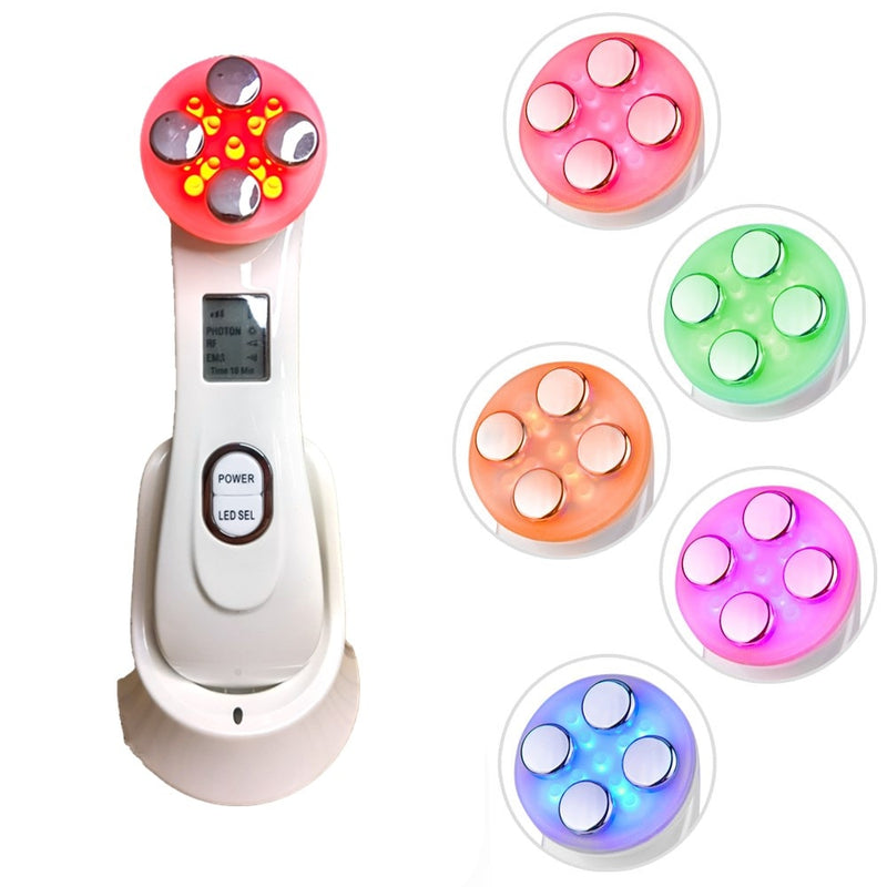 Face Massager Facial Mesotherapy Electroporation RF Radio Frequency LED Photon Face Lifting Tighten Wrinkle Removal Skin Care