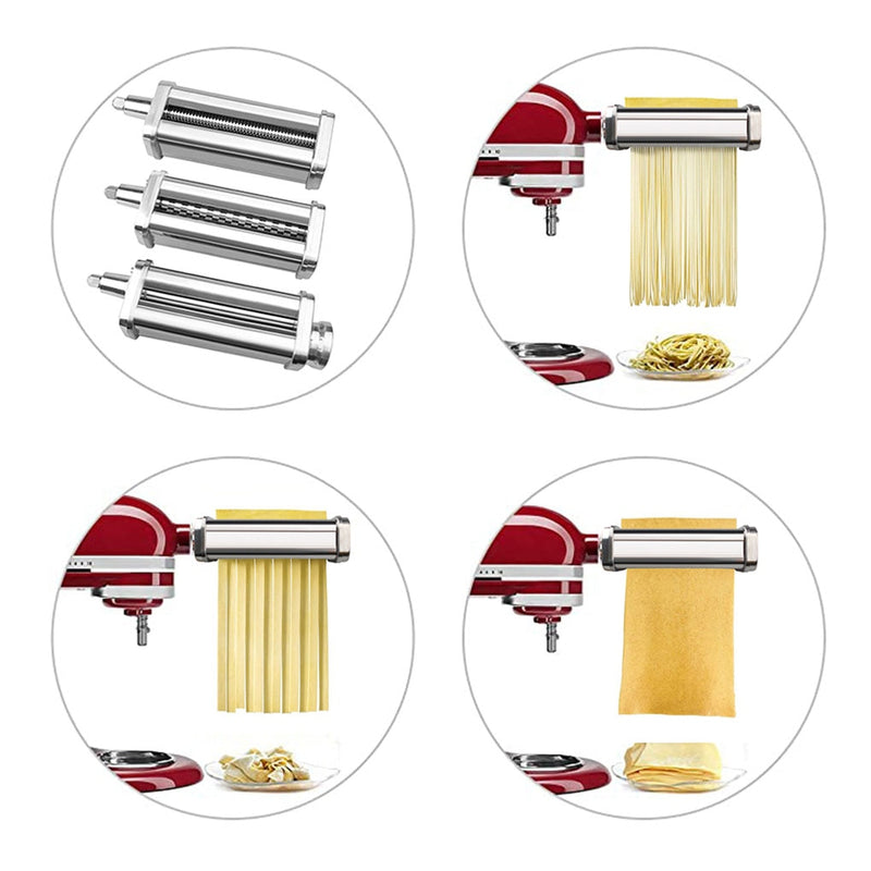 Nudelmaschine Edelstahl Pasta Spaghetti Rollenständer Typ Mixer Nudelpresse Aufsatz Küchenwerkzeug für KitchenAid