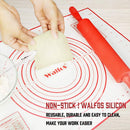 WALFOS Ex-Large Antihaft-Silikon-Pad für Backöfen, Backen, Gebäck, Waage, Ausrollen, Teigmatte, Fondant, Kuchen, Süßwaren