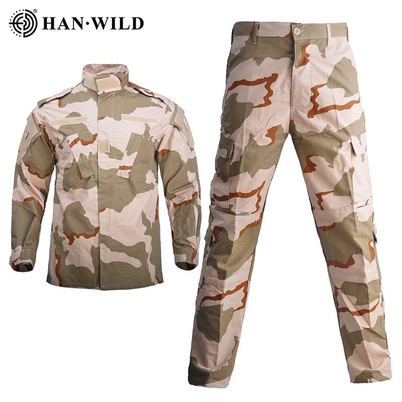 Hombres Militar Uniforme Airsoft Camuflaje Traje Táctico Camping Ejército Fuerzas Especiales Combat Jcckets Pantalones Militar Soldado Ropa