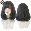 7JHH WIGS Natural Comfortable Synthetic Wig for Women Black Shoulder Straight Hair 14 Inch Fashion Hairstyle Wig