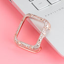 Armor Copper Protective Case for Apple Watch 7 Series 6 SE 5 4 3 Carved Diamond Cover Bumper for Iwatch 41mm 45mm 40mm 44mm 42mm