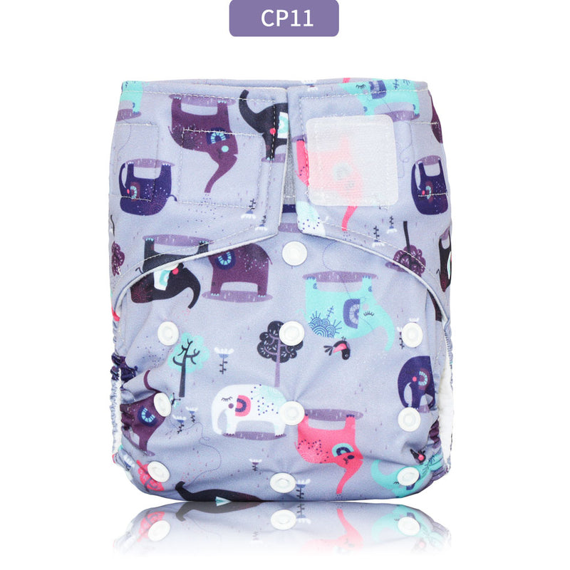 Miababy Hook&Loop OS Pocket Cloth Diaper,with one pockets,waterproof and breathable,for 3-15 kg baby