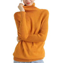 Women Turtleneck Merino Wool Cashmere Sweater Long Sleeves Autumn Winter Sweater Women&