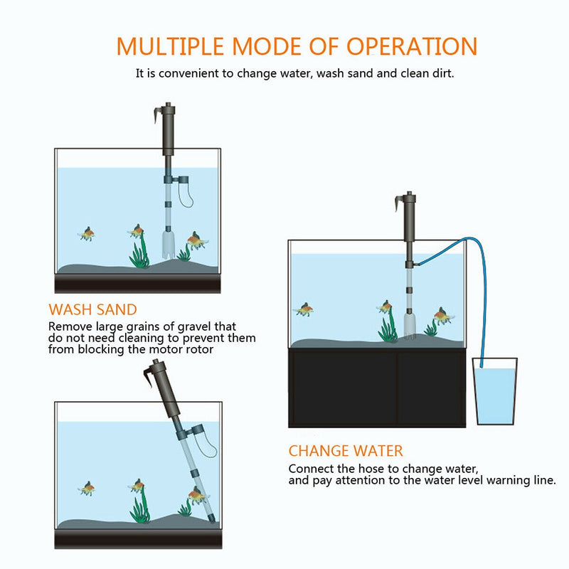 Neue Aquarium Elektrische Kiesreiniger Wasserwechselpumpe Reinigungswerkzeuge Wasserwechsler Siphon für Aquarium Wasserfilterpumpe