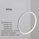 Minimalist  Modern LED Chandelier Lights round ring Circle Pendant Lamp Home For Living Room Lighting Indoor Fixture