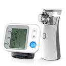 Nebulizador de inhalador de asma de mano BOXYM y paquetes de viaje de cuidado de la salud familiar de presión arterial de muñeca LCD
