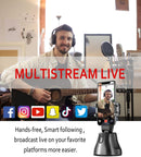 Portable All-in-one Auto Smart Shooting Selfie Stick ,  360 Rotation Auto Face Tracking Object Tracking vlog Camera Phone Holder