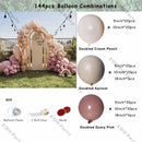 Doubled Dust Pink Boho Wedding Engagement Decoration Chrome Rose Gold Nude Balloons Garland Ballon Arch Global Birthday Decor