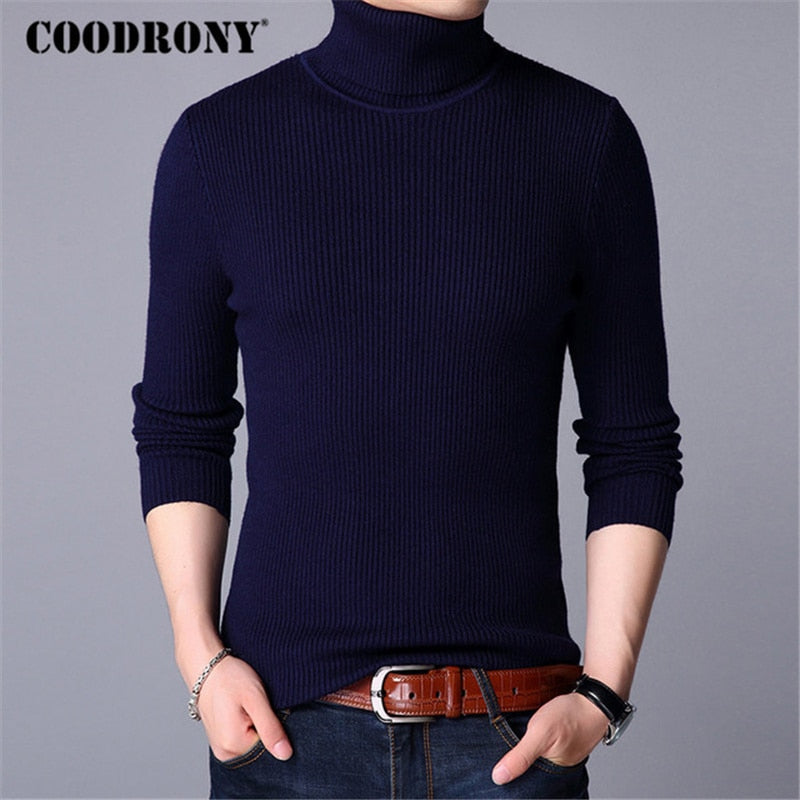 COODRONY Mens Sweaters 2018 Autumn Winter Thick Warm Pullover Men Knitted Cashmere Wool Sweater Men Heavy Turtleneck Jumper 8229