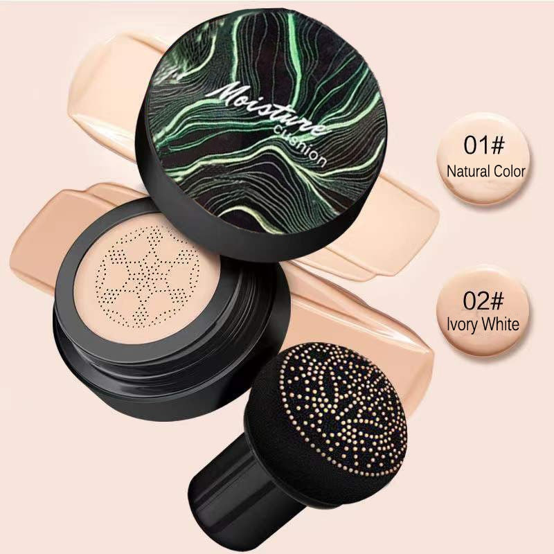 Mushroom Head Air Cushion Permeable Moisturizingl CC Cream Corrector Base de control de aceite Ilumina el tono de la cara Maquillaje Cosméticos