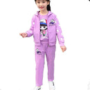 Winter Children Clothing Sets for Girls Floral Baby Girl Clothes Cotton Kids Tracksuit Sweatshirt+Pants Christma Costume Outfit