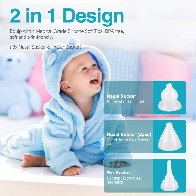Kids Nasal aspirator Electric LED Display Nose Cleaner Inhaler Newborn Aspire Equipment Ear Care aspirador nasal bebe electrico