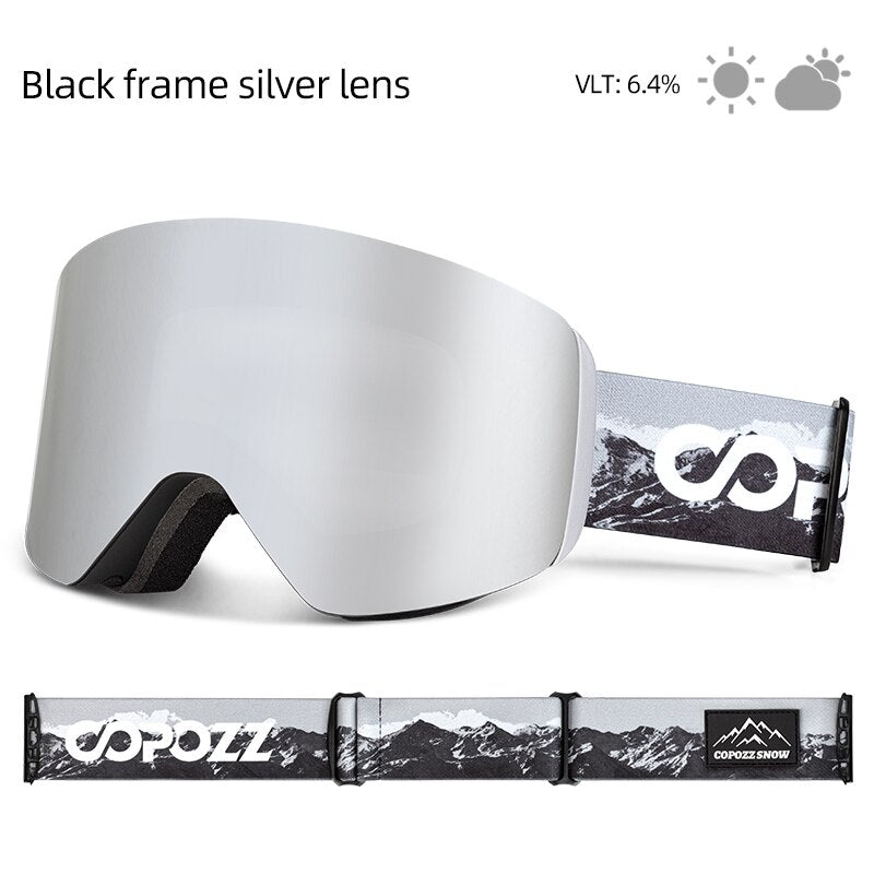 COPOZZ OTG Magnetic Ski Goggle Snowboard Mask For Men Women Personalized Eyewear Cylindrical UV400 Protection Snow Glasses Adult