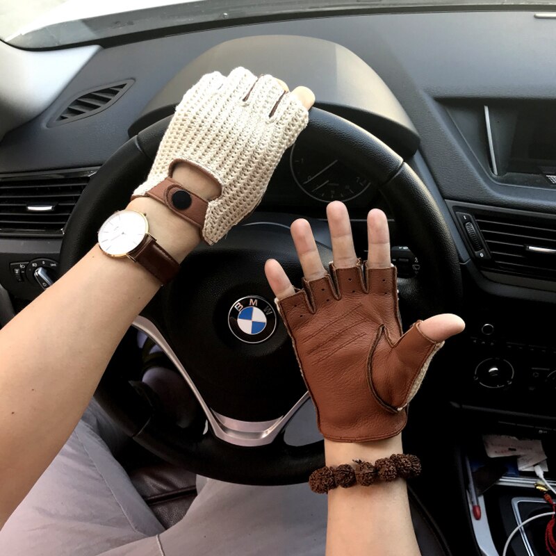 2022 New Men genuine leather gloves male sheepskin machinist gloves leather driving gloves men leather driver gloves