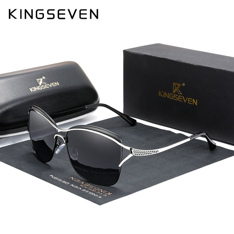 KINGSEVEN Retro Womens Sun glasses Polarized Luxury Ladies Brand Designer Gradient Lens Sunglasses Eyewear For Women Female