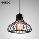 Retro Industrial Metal Pendant Light, Vintage Cage Ceiling Lamp, for Bar, Dining-room, Study, Kitchen, Bedroom,  220V/E27 Base