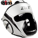 Casco de boxeo de cobertura completa ZTTY Muay Thai, casco de entrenamiento de cuero PU, casco de boxeo, equipo de gimnasio, protector de cabeza de Taekwondo