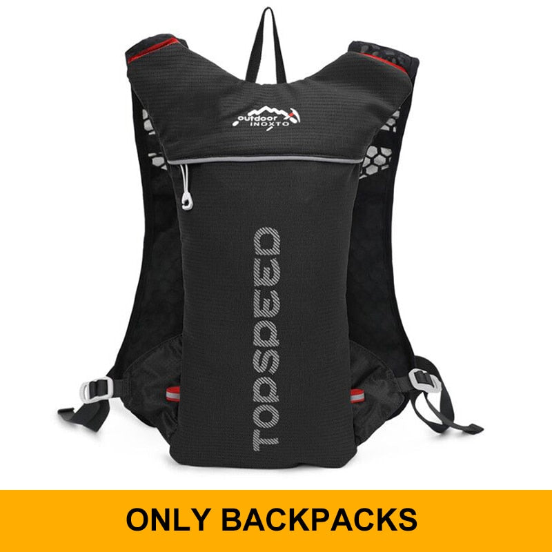 Trail Running-5L Ultralight backpack, hydration jogging vest, Marathon, bicycle, water bottle 250ml 500ml