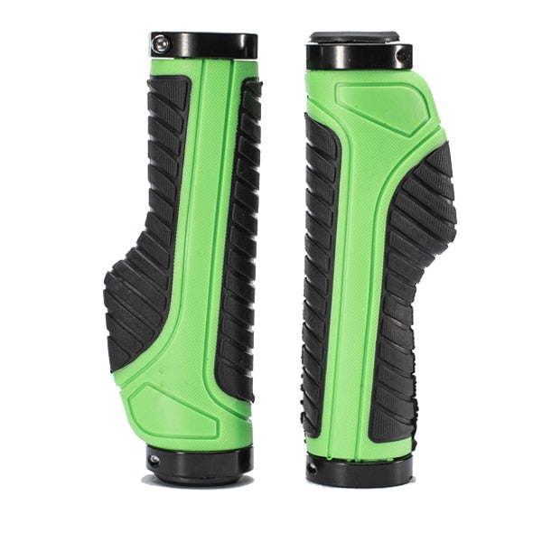 ROCKBROS Bicycle Grips MTB Road Bike Double Lock Rubber Handlebar Grips Anti-skid Shock-absorbing Soft Bike Grips Handlebar bmx