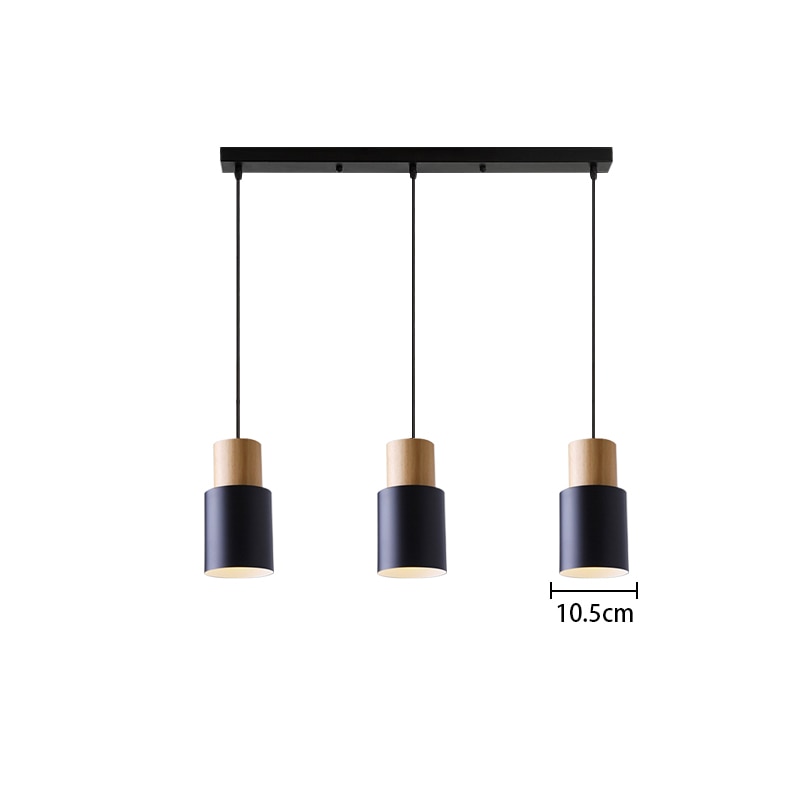 Wood LED Pendant Light Indoor Hang Lamp Dining Living Room Kitchen Island Bar Cafe Droplight Bedroom Deco Nordic Pendant Lights