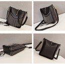 DIINOVIVOWomen Tassel Shoulder Bag Punk Rivet Ladies Messenger Bag Small Bucket Bag Female Crossbody Bags For Women Bag WHDV1213