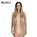 Noble Cosplay Wigs For Black Women Straight Synthetic Lace WIg 38 Inch Ombre Blonde Lace Wig Cosplay Blonde Synthetic Lace Wig