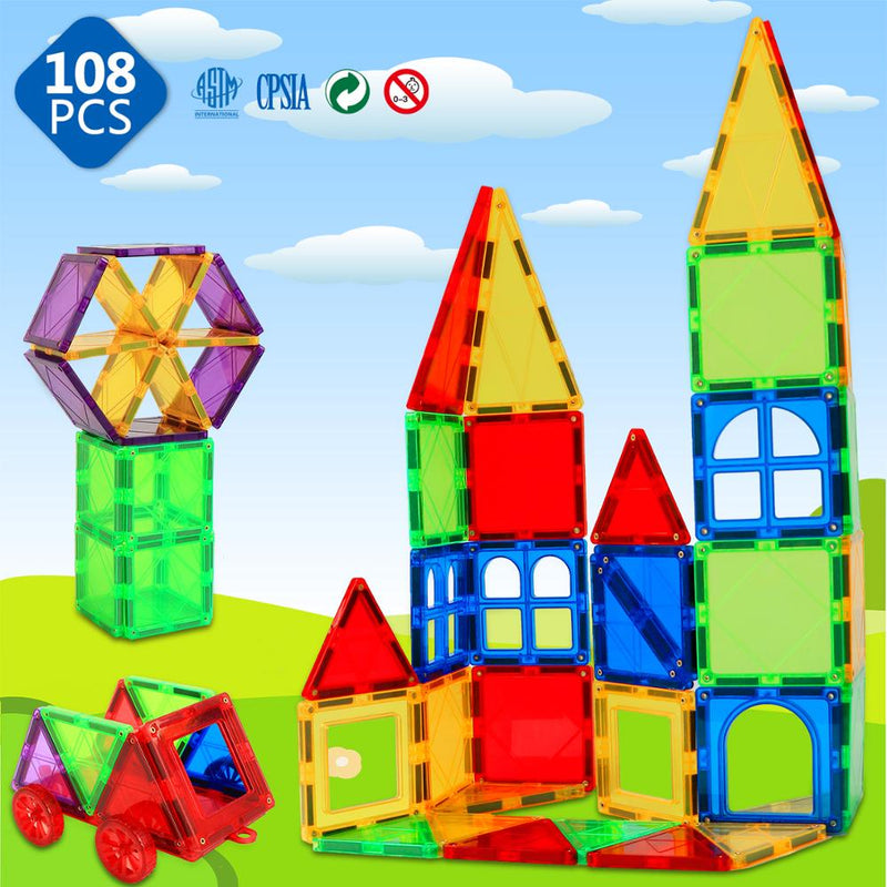 Romboss Big Size 3D Magnetic Tiles Building Blocks Magnet Constructor Brick Sets Educational Toys for Children Gifts