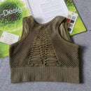 XS-XL Seamless Sports Bra Top Fitness Women Racerback Running Crop Tops Pink Workout Padded Yoga Bra High Impact Activewear